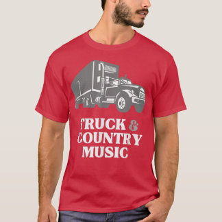 Camiseta Motorista de caminhão ama música de caminhão e cou