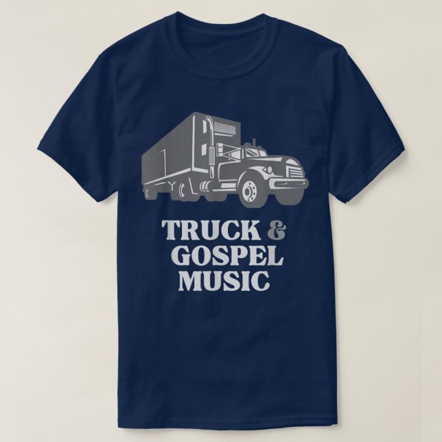 Camiseta Motorista de caminhão ama música Truck e Gospel (Frente do Design)