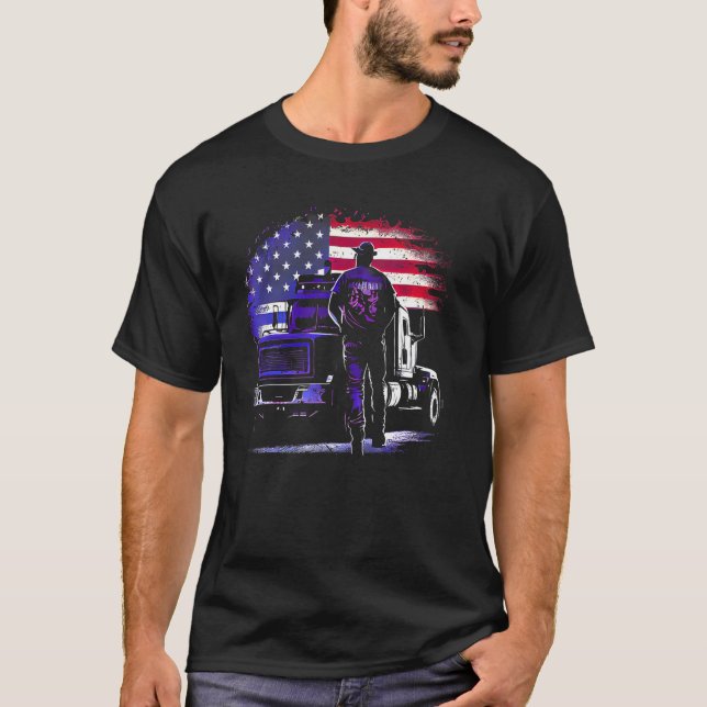 Camiseta Motorista de caminhão americano Big Rigs Diesel 10 (Frente)