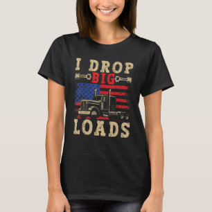 Camiseta Motorista De Caminhão Americano Para Homens Semi