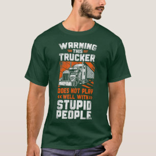Camiseta Motorista De Caminhão-Caminhão Advertindo Este Cam