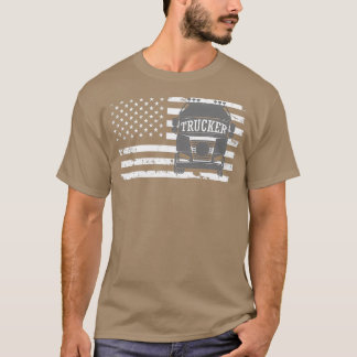 Camiseta Motorista de caminhão de bandeira desapontada amer