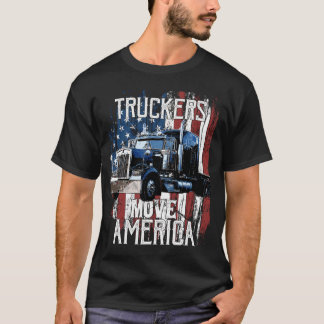 Camiseta Motorista de Caminhão de Sinalizador Americano