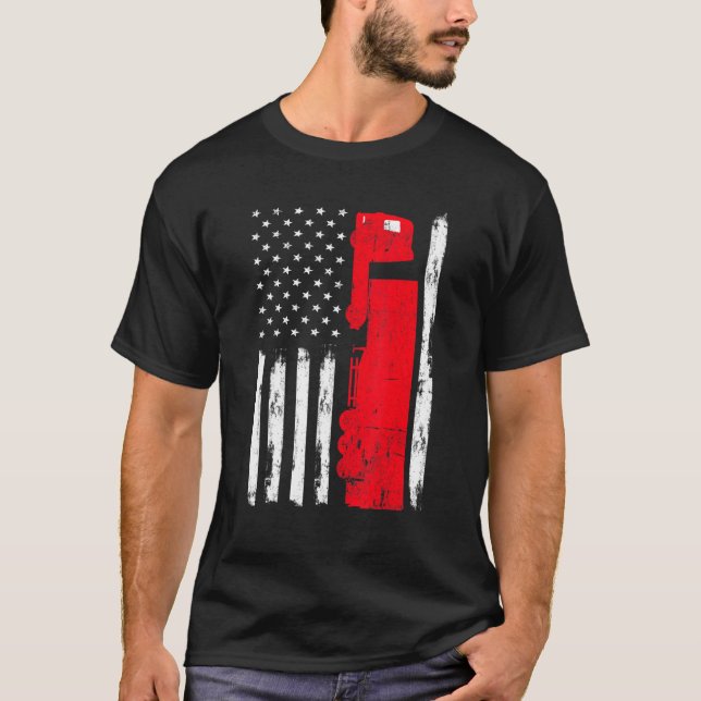 Camiseta Motorista De Caminhão De Sinalizador Americano 18  (Frente)