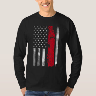 Camiseta Motorista de Caminhão EUA Bandeira Americana Camin