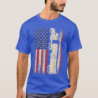 Camiseta Motorista de Caminhão EUA Bandeira Americana Patri