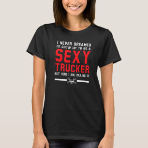Camiseta Motorista De Caminhão Para Mulheres Caminhantes 6