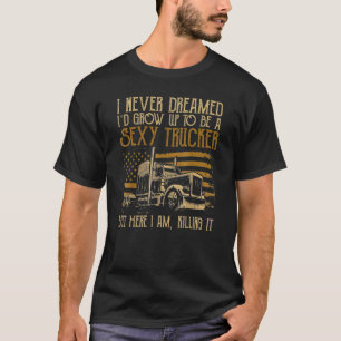Camiseta Motorista De Caminhão Para Mulheres De Caminhão Qu
