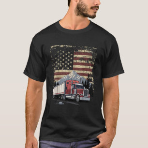 Camiseta Motorista de Caminhão Retro Caminhão Motorista Tra