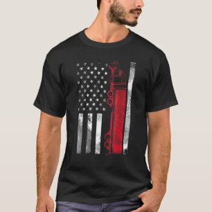 Camiseta Motorista de Caminhão Semi, Bandeira Americana, 1