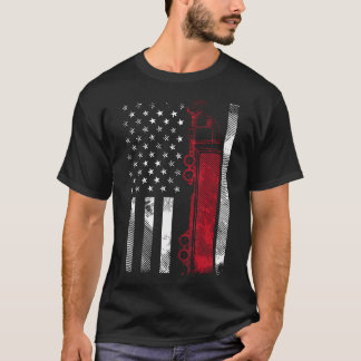 Camiseta Motorista de Caminhão Semi, Bandeira Americana, 18