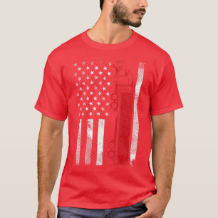 Camiseta Motorista de Caminhão Semi Flag Americano Semi 18 
