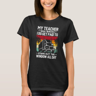 Camiseta Motorista De Caminhão Semi Para Homens