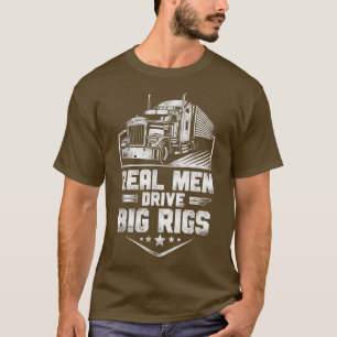 Camiseta Motorista De Caminhão Vintage Homens Reais Conduze