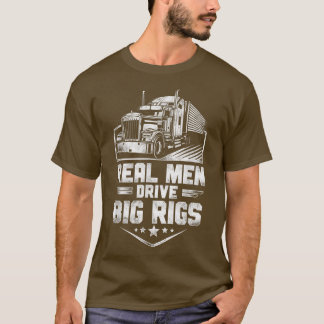 Camiseta Motorista De Caminhão Vintage Homens Reais Conduze