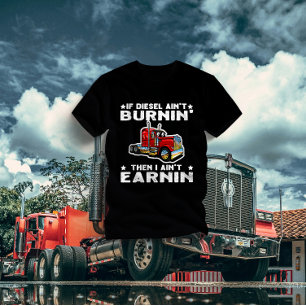 Camiseta Motorista de caminhões-caminhoneiros a diesel, de
