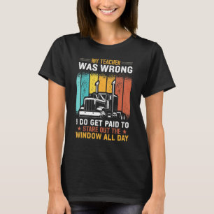 Camiseta Motorista De Caminhoneiro Funny Design Semi Lover
