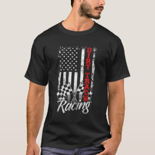 Camiseta Motorista De Carro De Corrida De Bandeiras America