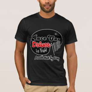 Camiseta Motorista de carro de corridas pelo Anesthetist da