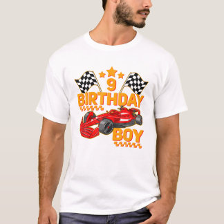 Camiseta Motorista de Carro Race Boy Birthday