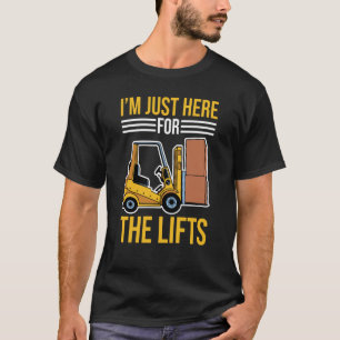 Camiseta Motorista de Empilhadeira Aqui Só Para As Elevaçõe