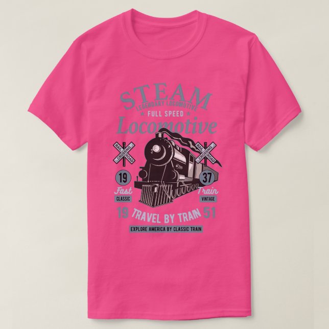 Camiseta Motorista de locomotiva a vapor 1 (Frente do Design)