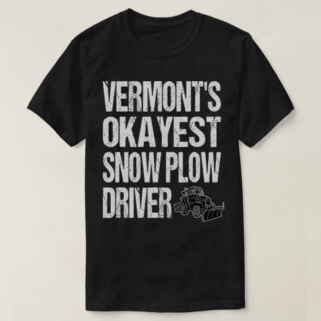 Camiseta Motorista de Neve mais Okayest da Vermont (Frente do Design)