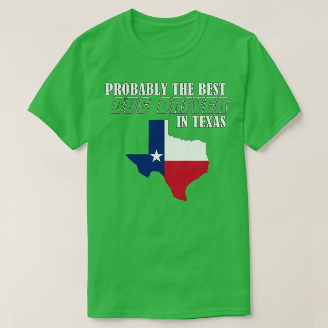 Camiseta Motorista de ônibus de carreira do Texas (Frente do Design)