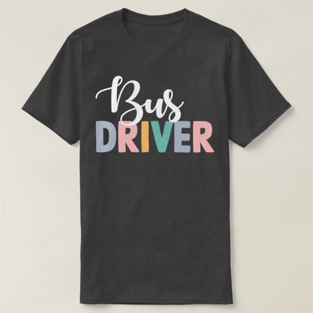 Camiseta Motorista de ônibus de professor de apoio escolar (Frente do Design)