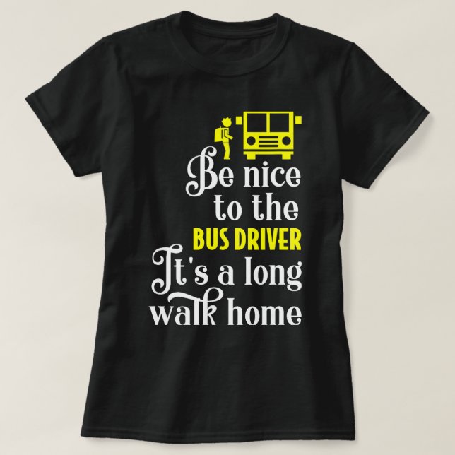 Camiseta Motorista de Ônibus Engraçado (Frente do Design)