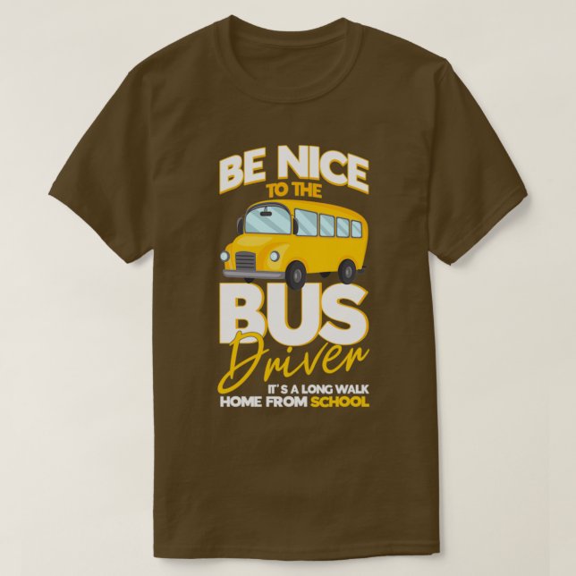 Camiseta Motorista de ônibus escolar (Frente do Design)