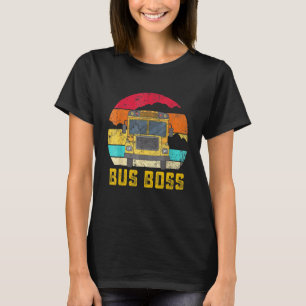 Camiseta Motorista de ônibus escolar amarelo Vintage Bus Bo