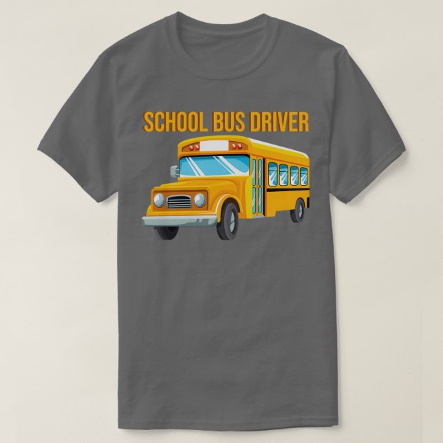 Camiseta Motorista De Ônibus Escolar Corta De Volta À Desig (Frente do Design)