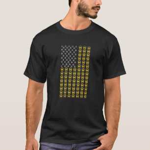 Camiseta Motorista de ônibus escolar da bandeira americana 