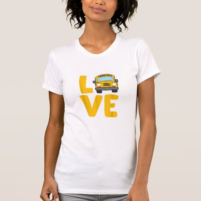 Camiseta Motorista de ônibus escolar do Love School Bus (Frente)