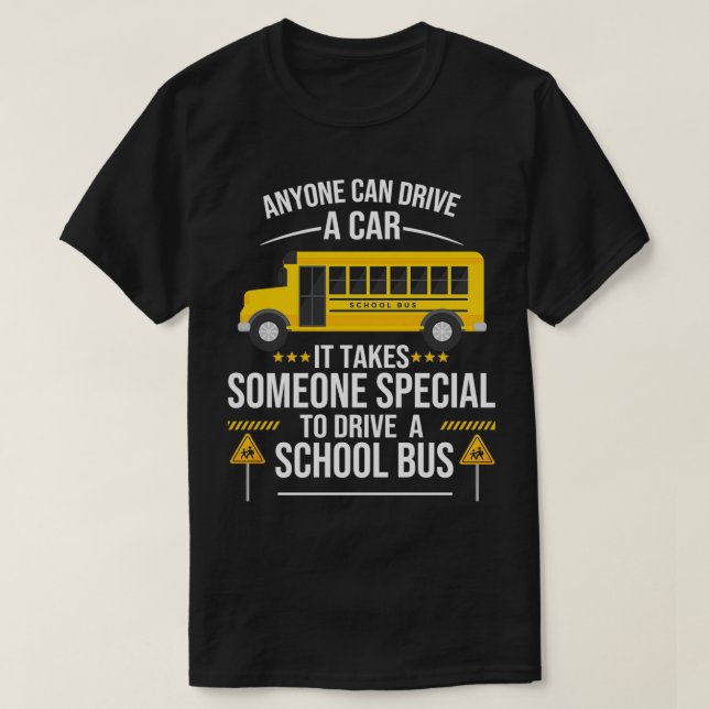 Camiseta Motorista de ônibus escolar especial para dirigir  (Frente do Design)