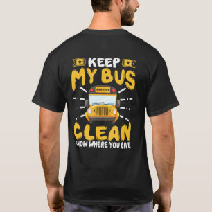 Camiseta Motorista De Ônibus Escolar Mantenha Meu Barrament