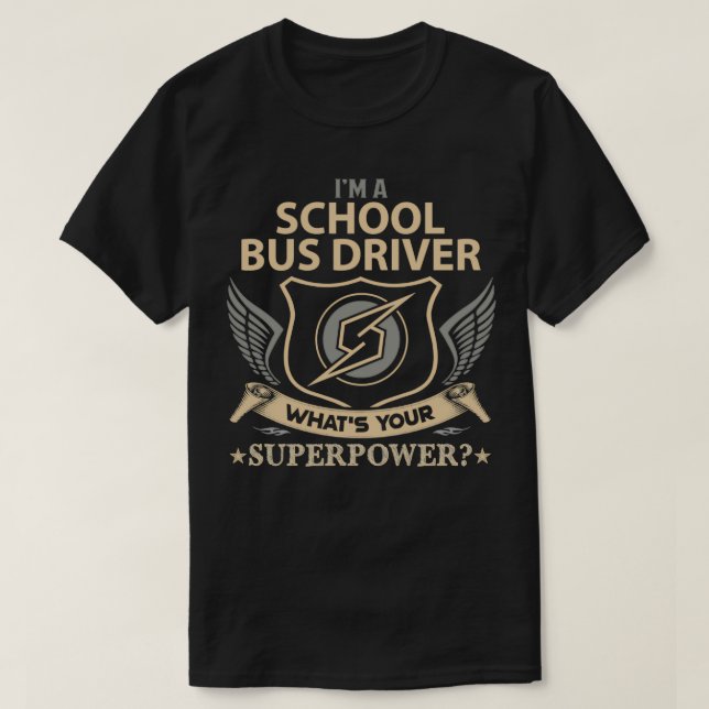 Camiseta Motorista de Ônibus Escolar O Que É Seu Presente D (Frente do Design)