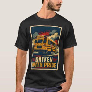 Camiseta Motorista de Ônibus Escolar Orgulhoso Vista Poster