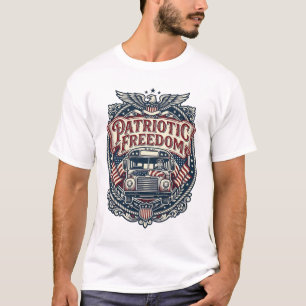 Camiseta Motorista de Ônibus Escolar Patriota