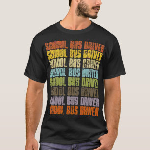 Camiseta Motorista de Ônibus Escolar Retro