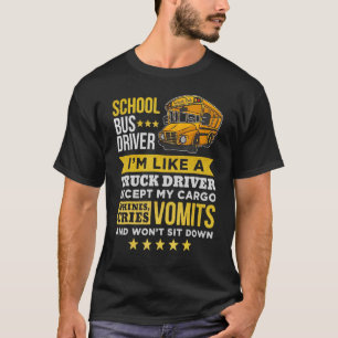 Camiseta Motorista de ônibus escolar Sou como um motorista 
