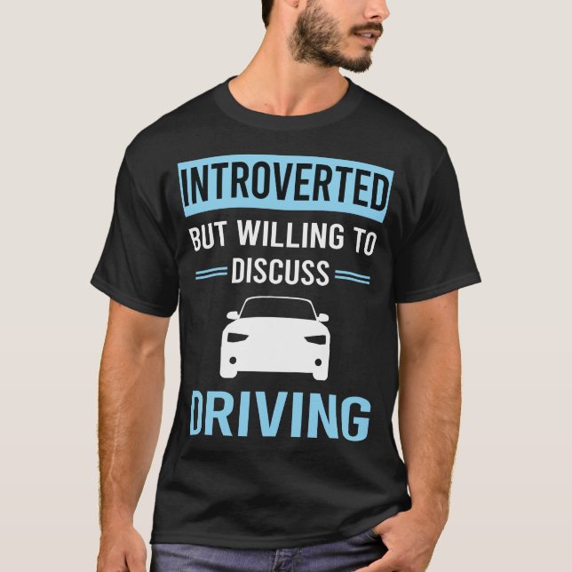 Camiseta Motorista Dirigindo Introvertido (Frente)