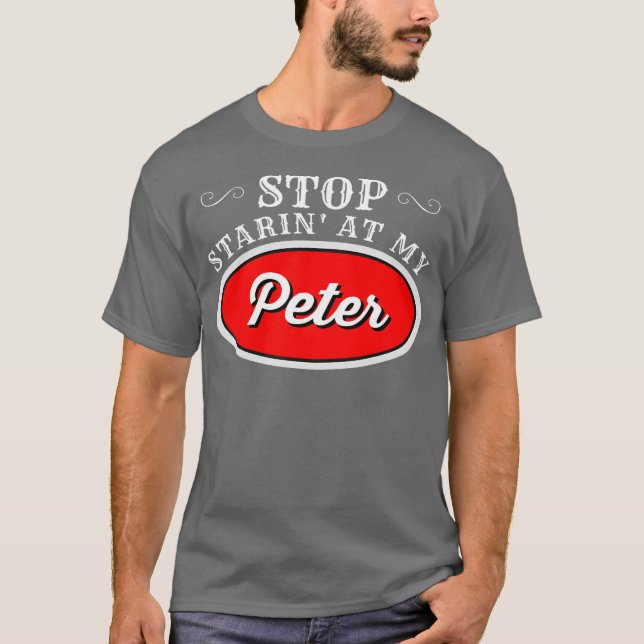Camiseta Motorista Engraçado Para De Começar No Meu Peter (Frente)