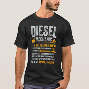 Camiseta Motorista mecânico diesel Semi Truck Driver Defini