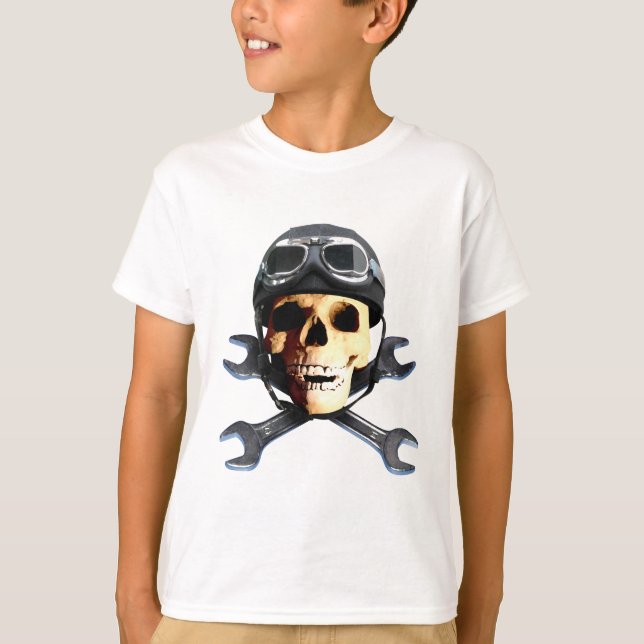 Camiseta Motorista Skull b (Frente)