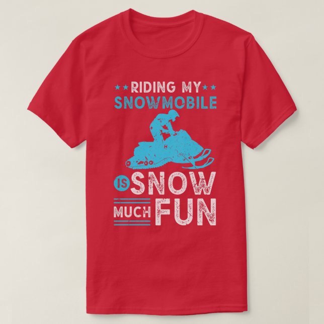 Camiseta Motoveleiro Snowmobile Homens Divertido (Frente do Design)
