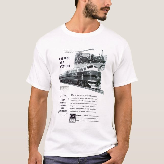 Camiseta Motriz do eletro do diesel 1948 da estrada de (Frente)