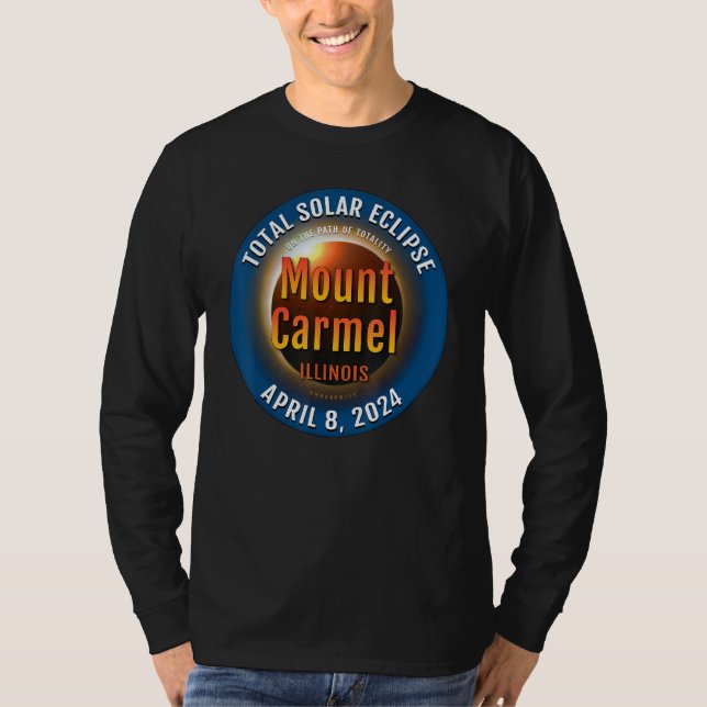 Camiseta Mount Carmel Illinois IL Total Solar Eclipse 2024  (Frente)