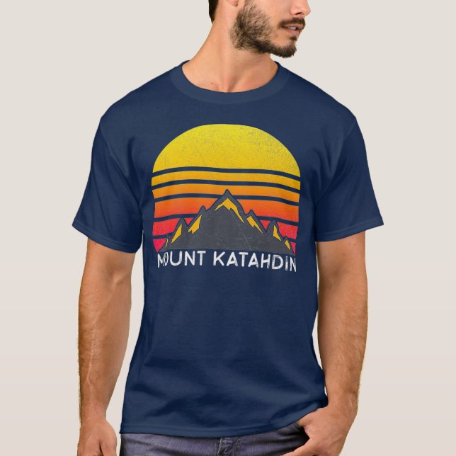 Camiseta Mount Katahdin Maine Sunset Hiking Mountain T (Frente)